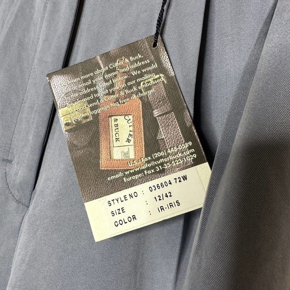 NWT Cutter & Buck Twill Microfiber Pleated Pants High Rise Women's Gray Size 12 - Picture 5 of 5